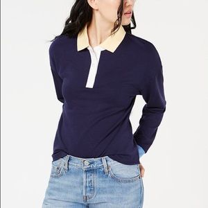 💕3for$15💕 Hippie Rose Colorblock Polo Sweatshirt